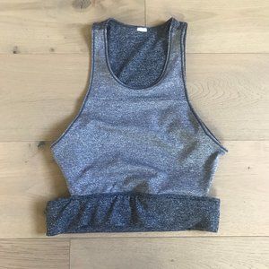 VIRUS Women's Cutout Workout Crop Top, Gray, S